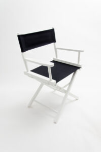 18" Contemporary Series Chair - White with Black Canvas