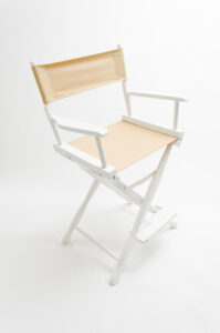 24" Classic Series Chair - White with Khaki Canvas