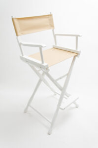30" Classic Series Chair - White with Khaki Canvas