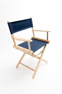 18" Commercial Series Chair - Natural with Navy Canvas