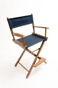 24" Commercial Series Chair - Walnut with Navy Canvas