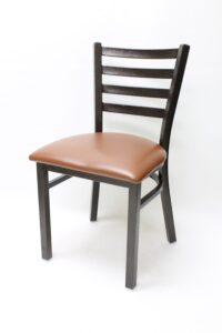 7800 Series - Metal Ladderback in Pennyvein Finish with Upholstered Seat