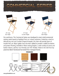 Gold Medal Director's Chair Catalog Commercial Page for site